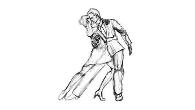 Argentine Tango time-lapse drawing (No. 346)