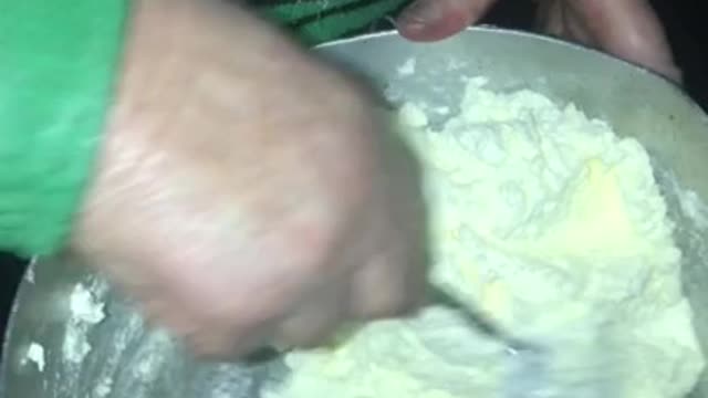 How butter used to be made. Natural and high-quality