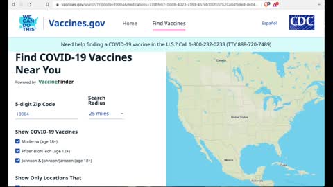 CALL TO VACCINES DOT GOV