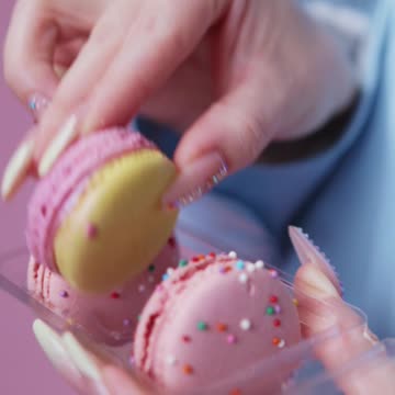 Choosing Between Three Macarons #shorts