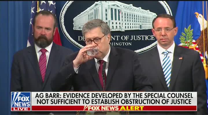 Barr speaks to press about Mueller report