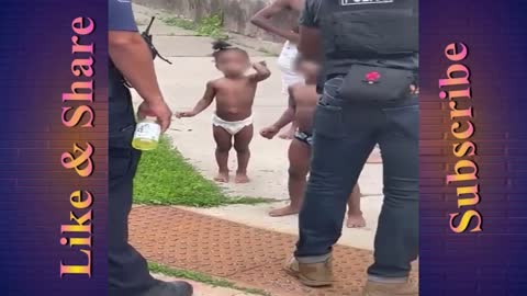 In disturbing video obtained shows very young children in a hood cursing at Police