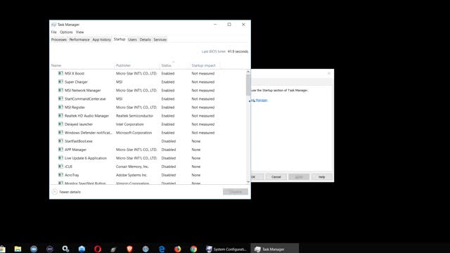 Windows 10 Start Stop Services Startup items Programs from Starting Up msconfig