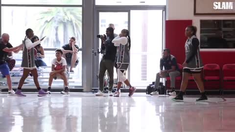 Indoor basketball game