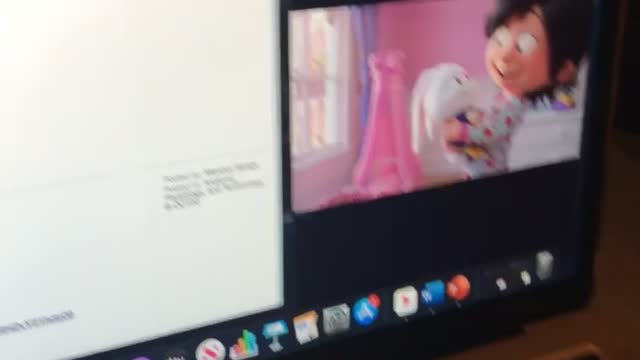 Doggy Watches Movie While Her Person Does Homework