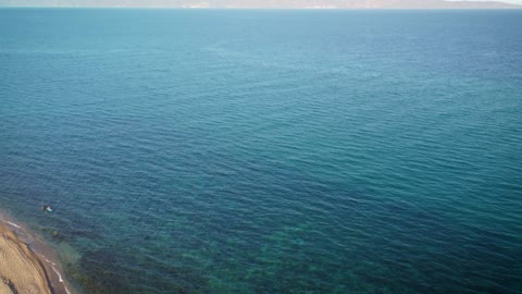 View of the sea from the top of a peninsula