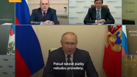 Vladimír Putin a platba za plyn v rublech