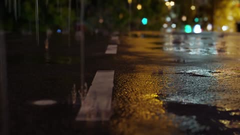 Raindrops Falling On The Ground