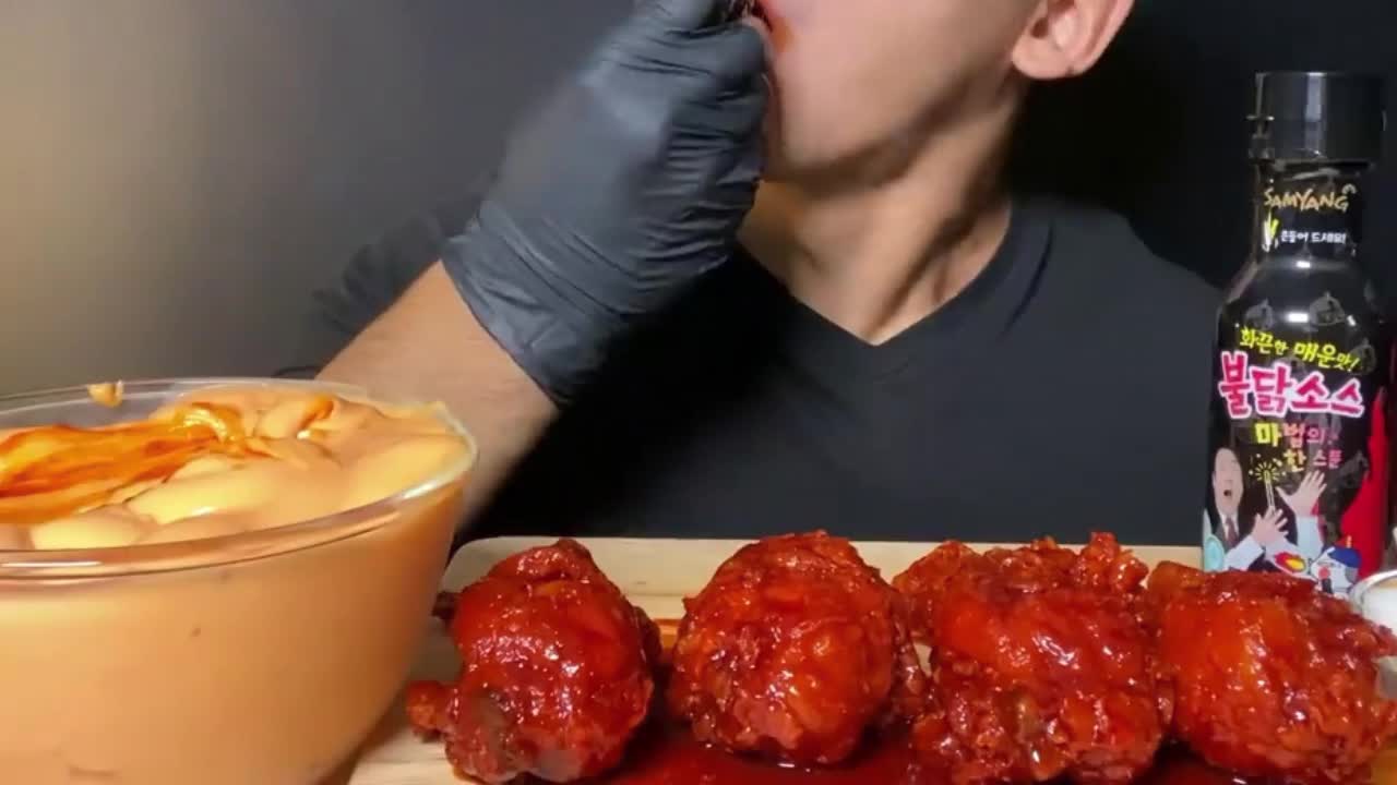 spicy chicken MUKBANG