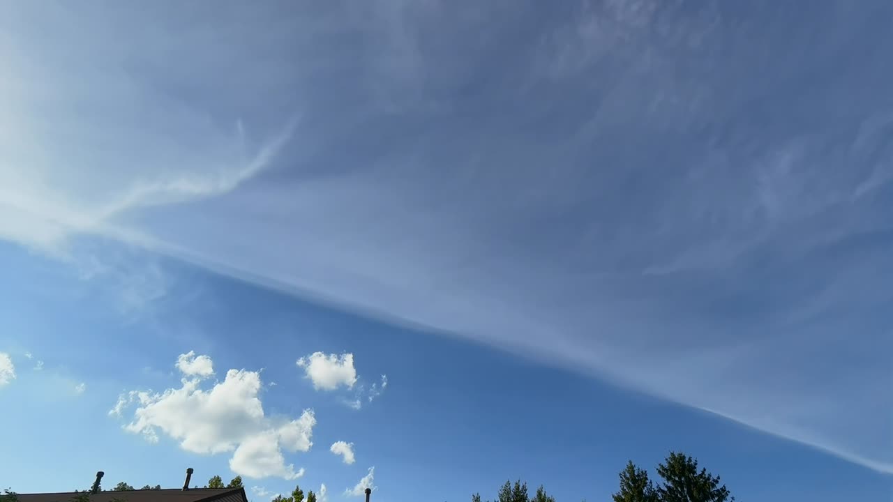 NJ Sky chemtrailed heavily