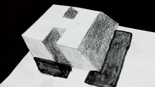 3D Art | 3D Trick Art on Paper with Graphite Pencil | How To Draw 3D Illusion on Paper