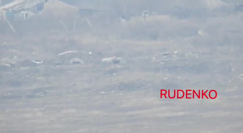 The destruction of the Ukrainian forces' pillbox!