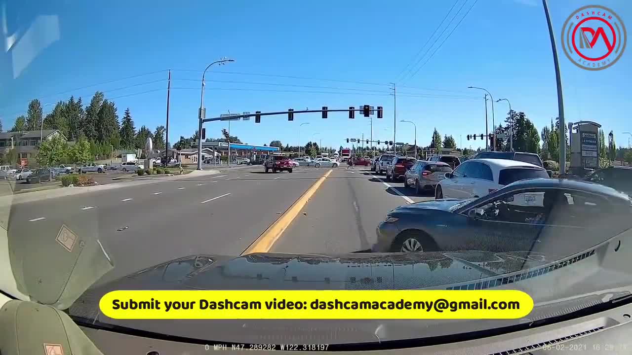 Car crashes from video dash camera POV