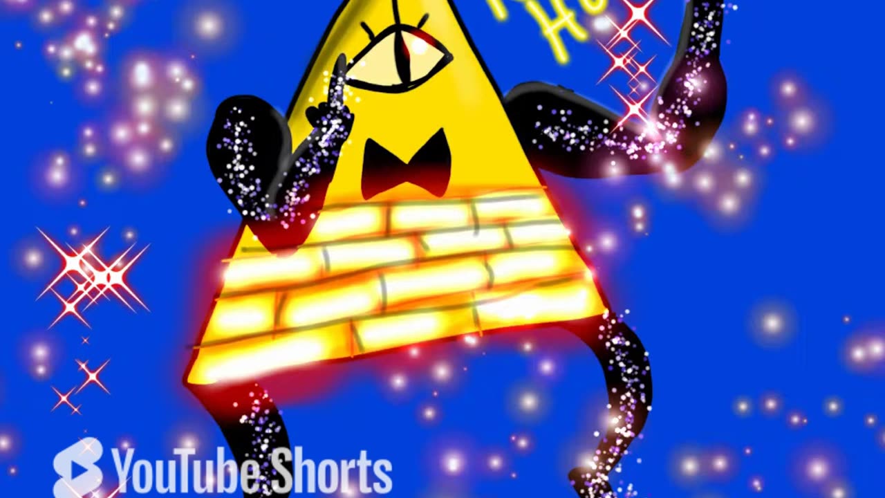 SpeedPaint drawing bill cipher in a funny pose