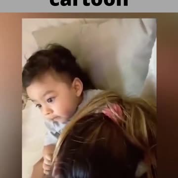 mom bothers to watch the cartoon