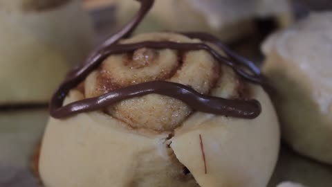 Chef Dressing Pudding with Hot Chocolate