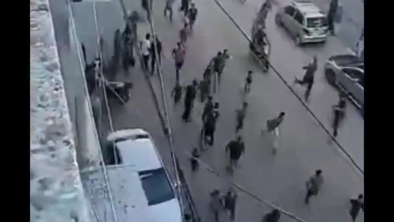Innocent "Palestinians" celebrate in the streets the violence perpetrated on October 7, 2023.