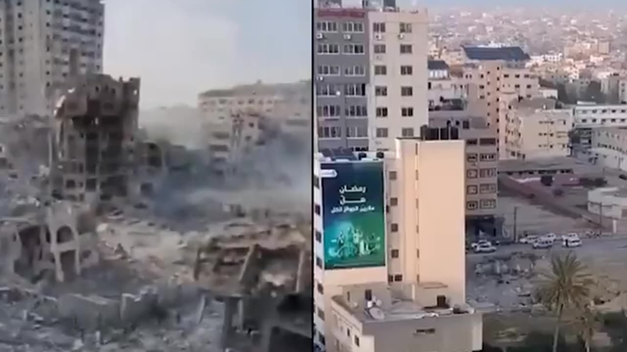 GAZA before and after Israeli war crimes