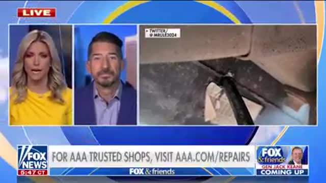 Thieves drill tank for gasoline.