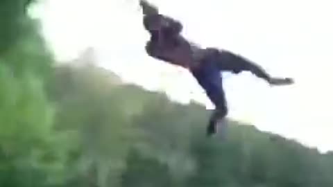 Very Funny jump into a river