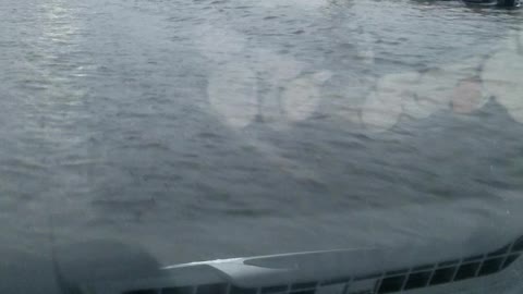 Car lot floods in Florida Storm in December.