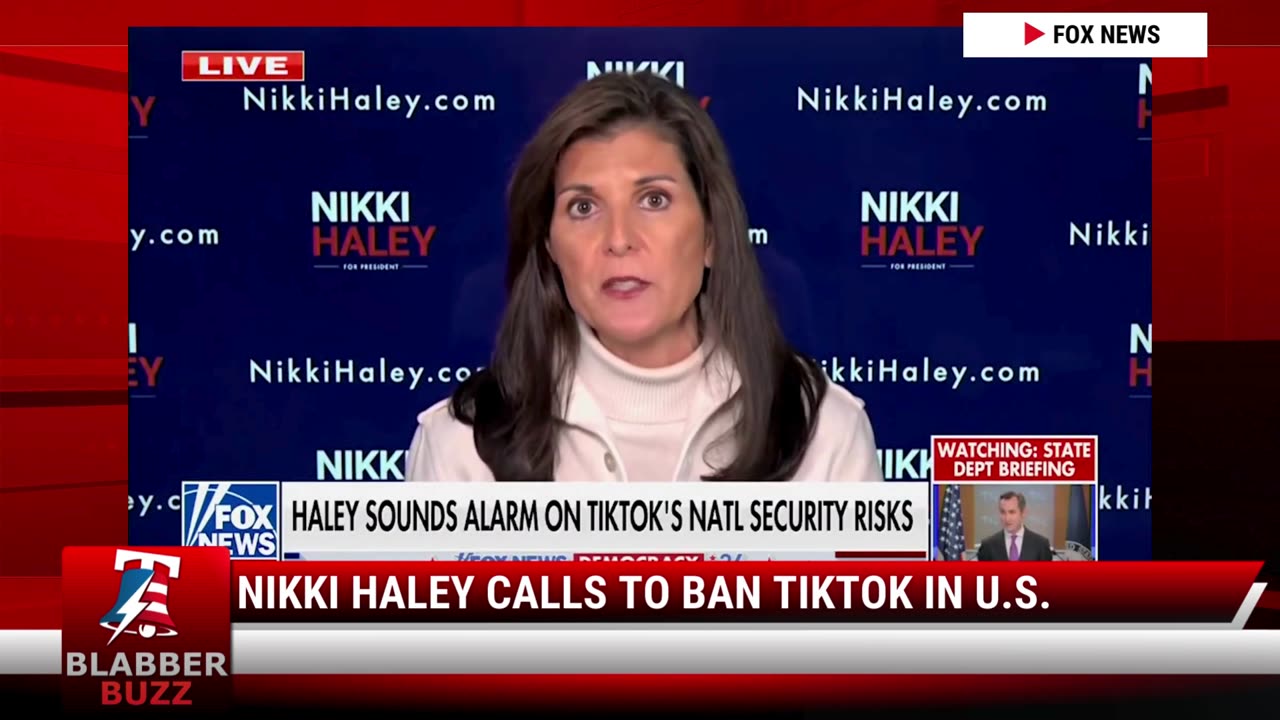 Nikki Haley Calls To Ban TikTok In U.S.