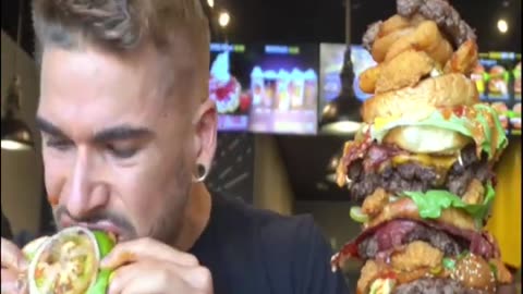 14 LB unbeaten Burger challenge # food King