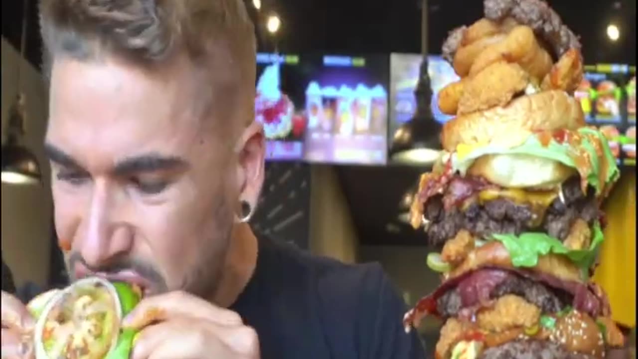 14 LB unbeaten Burger challenge # food King