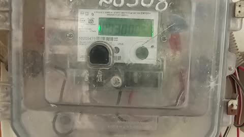 Electric metre running very fast