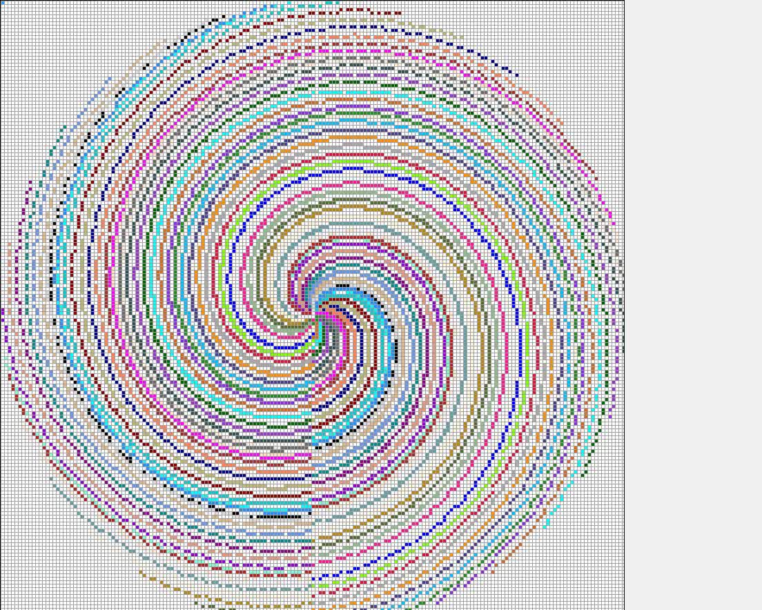 VB.Net and a large datagridview drawing a spiral