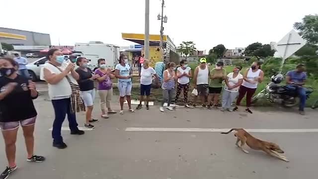 Protesta de habitantes en la zona de conubarción