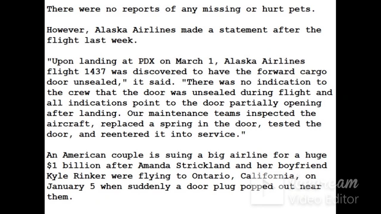 24-0309 - Boeing Alaska Air - Cargo Door Open Found OPEN - Pets Inside