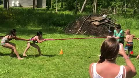 Tug of war boys vs girls
