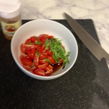 Bruschetta topping for burgers, Asparagus