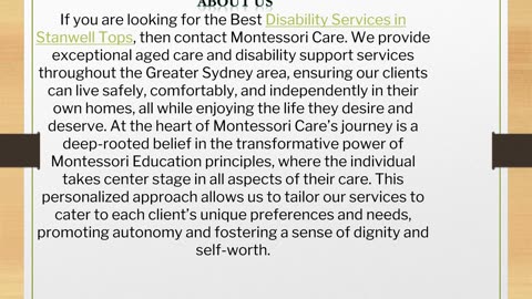 The Best Disability Services in Stanwell Tops