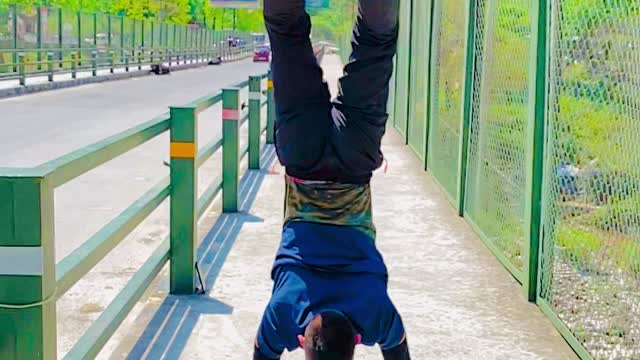 Stunts on road (army preparations)