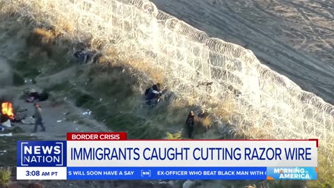 Texas DPS Video Shows Migrants Caught Trying to Cut New Concertina Wire at Border