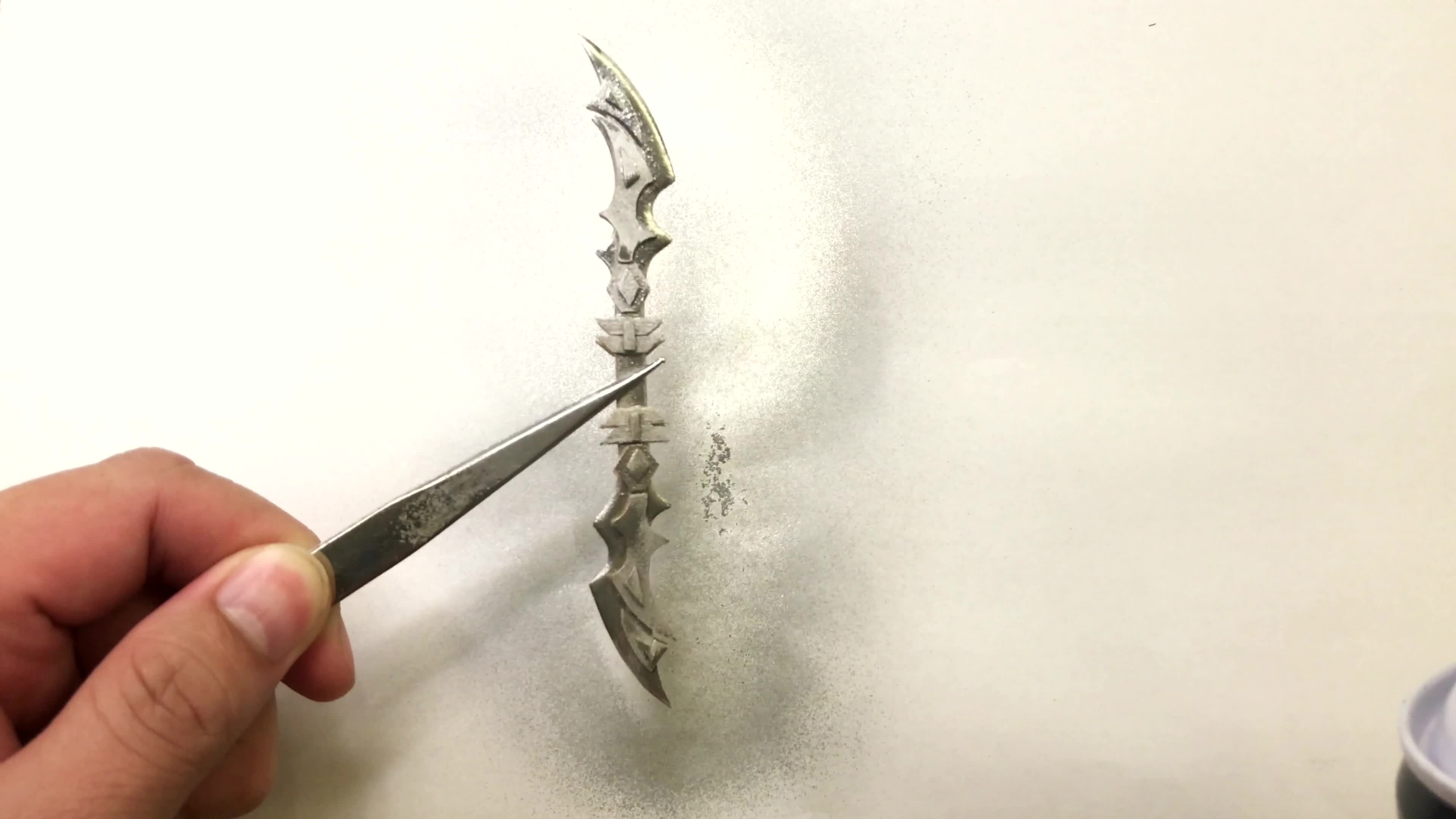 Mini Double-bladed Sword - part 3 (DIY / how to make) 4k, 双刃剑, 両刃の剣, 양날 칼, Меч с двумя лезвиями
