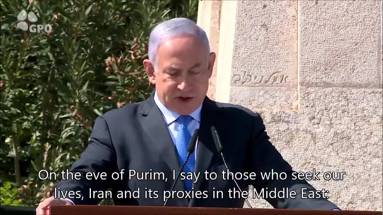 On the eve of Purim, Prime Minister of Israel Benjamin Netanyahu delivers Remarks