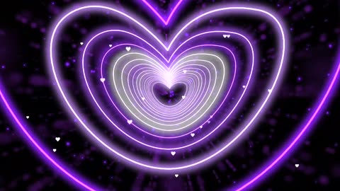 272. Love Heart💜🤍 Neon Heart Heart