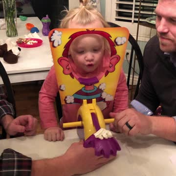 Little Girl has Hilarious reaction to Pie Face Game