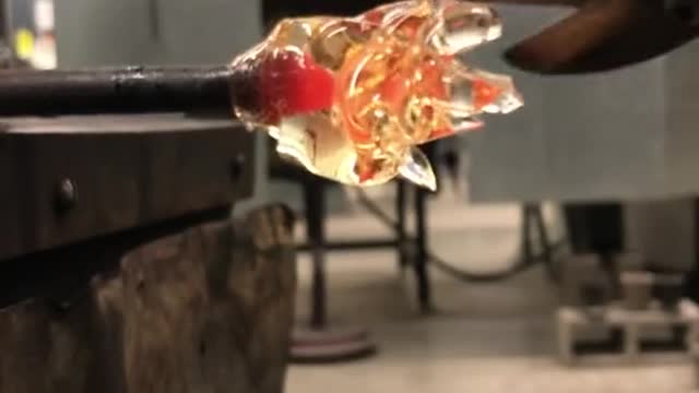 Cutting Hot Glass