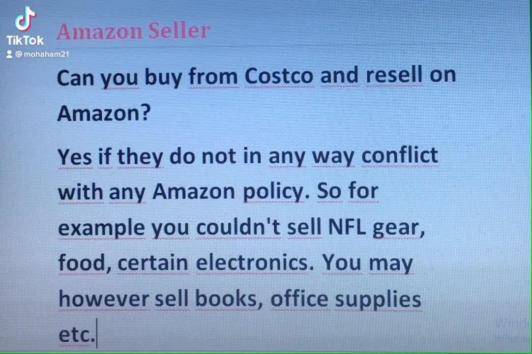 Can you buy from Costco and resell on Amazon?