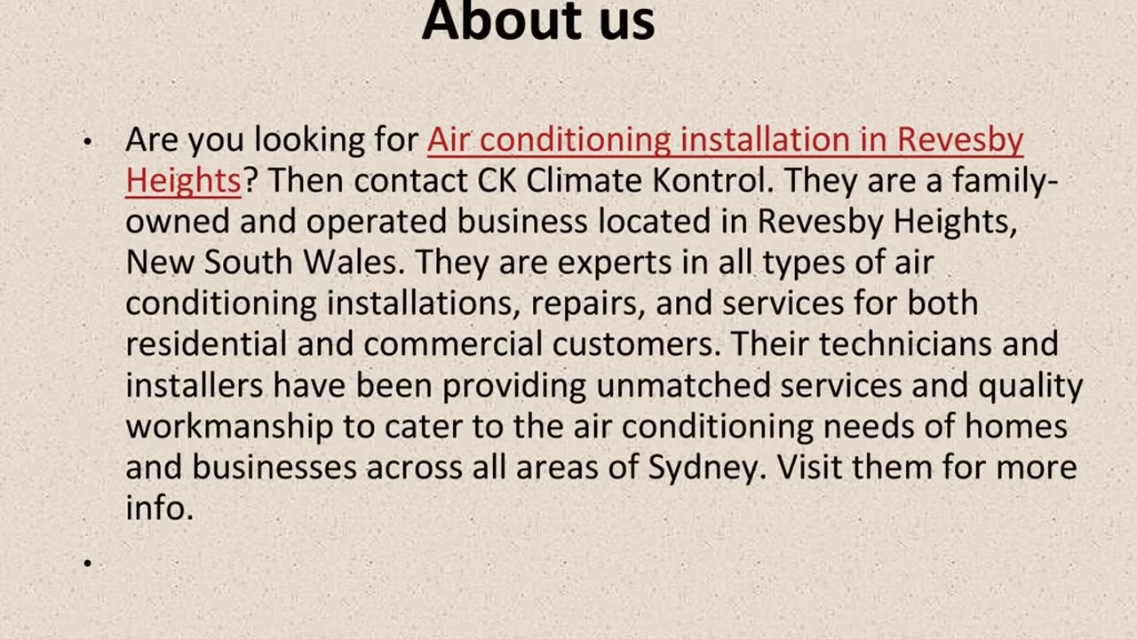 Best Air conditioning installation in Revesby Heights.