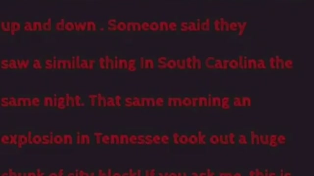 UFO Sightings right before Nashville Explosion Christmas Morning 2020