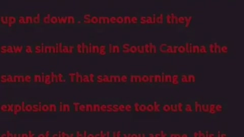 UFO Sightings right before Nashville Explosion Christmas Morning 2020