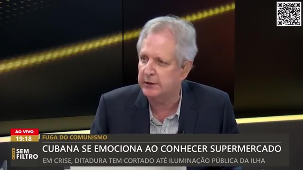 Cubana se emociona ao conhecer supermercado no Brasil.