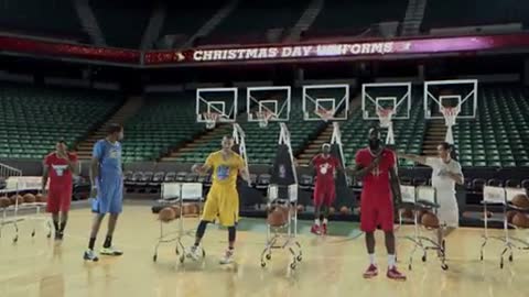 NBA Players Perform ‘Jingle Bells’ By Shooting Musical Hoops