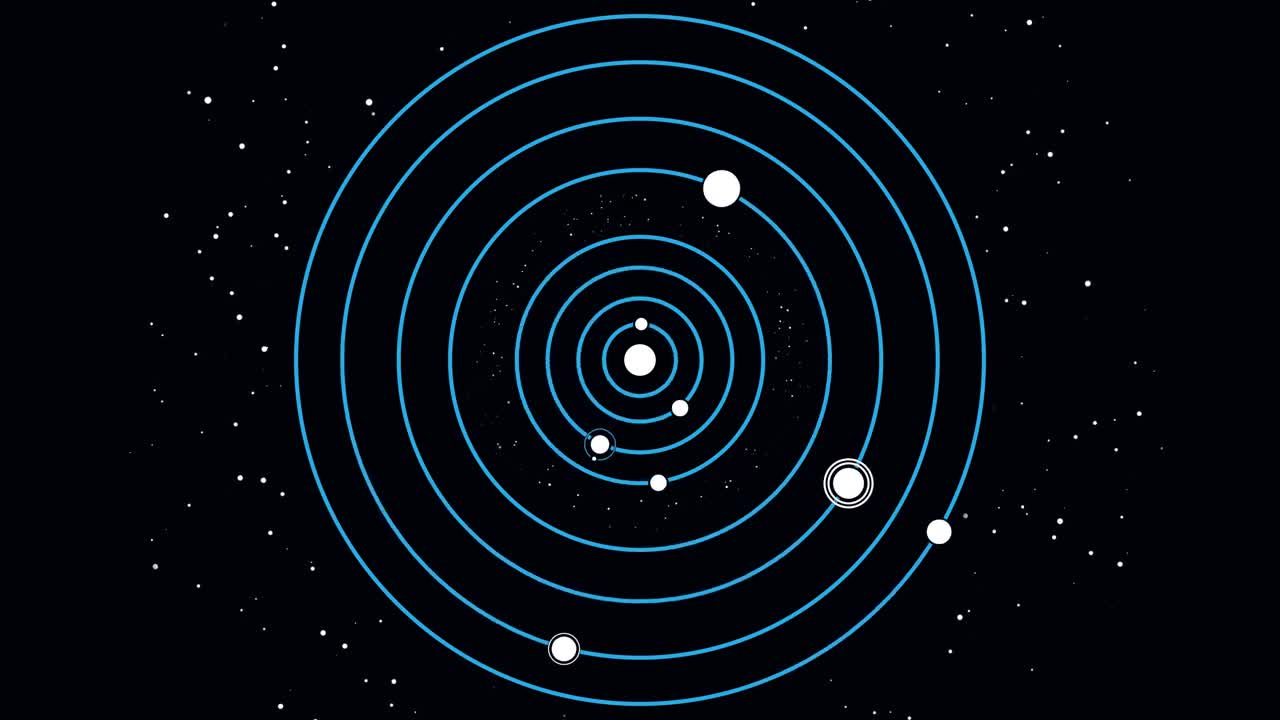 4k Solar System - Motion Graphics, Copyright Free, Video Background Loop 30-sec