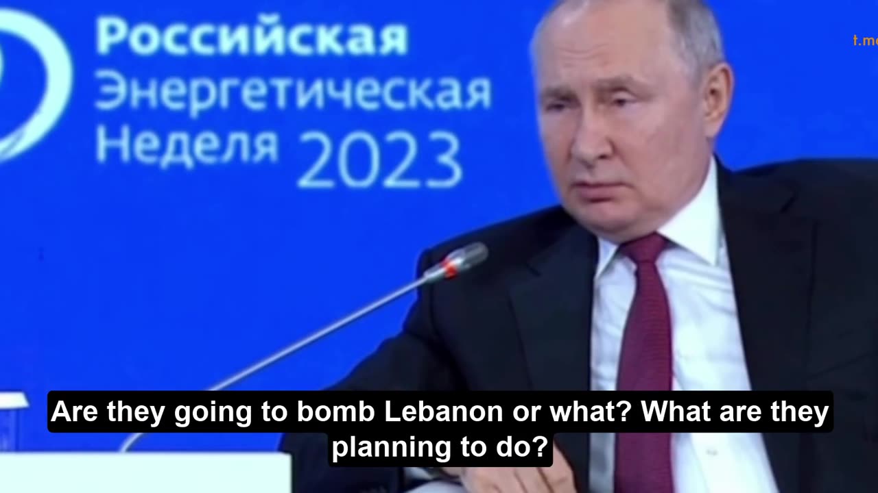 Putin wonders if Washington wants to BOMB Lebanon